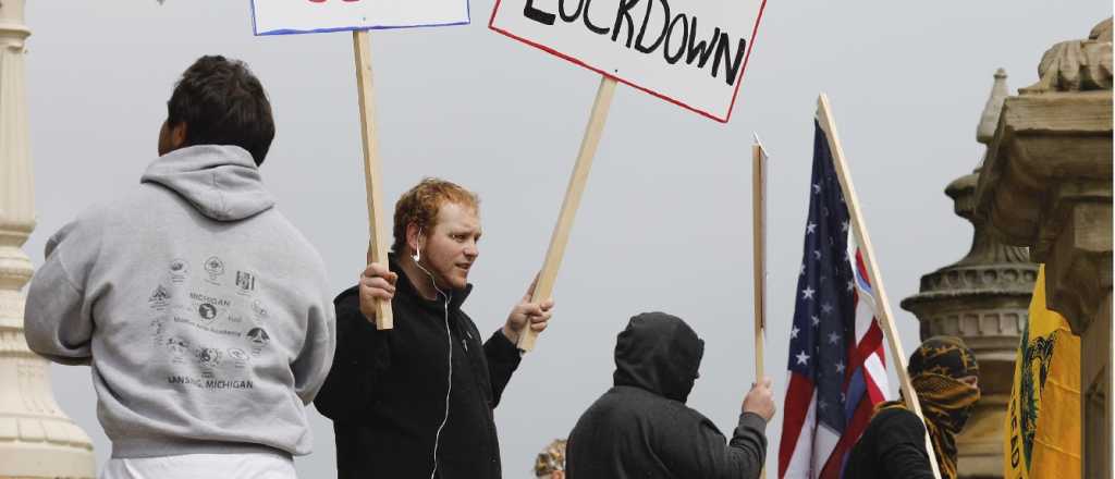 En Michigan hicieron una protesta contra la cuarentena obligatoria