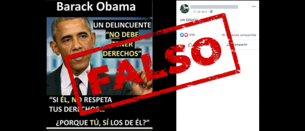 No, Obama no dijo que los delincuentes no deben tener derechos