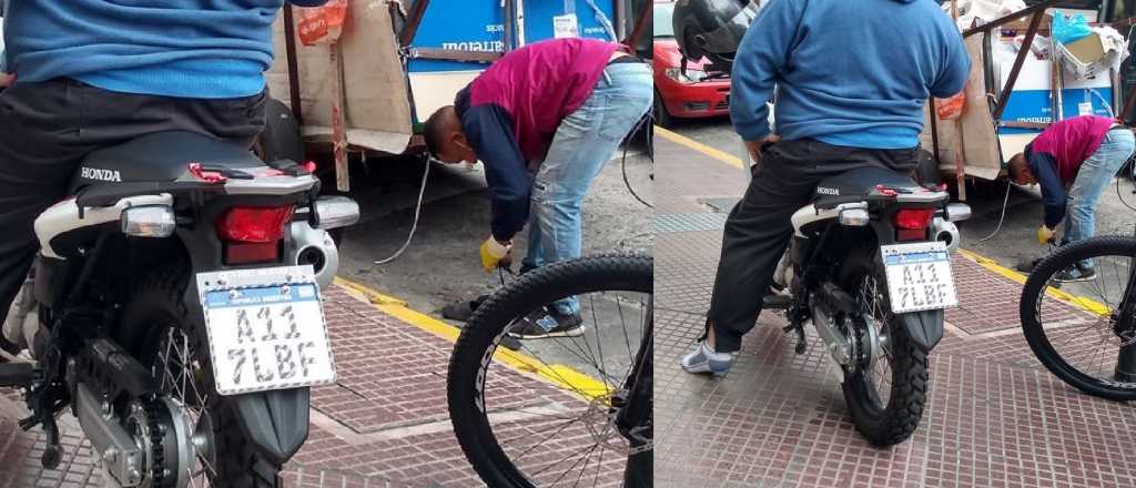 Un hombre le regaló sus zapatillas a un cartonero y siguió en medias