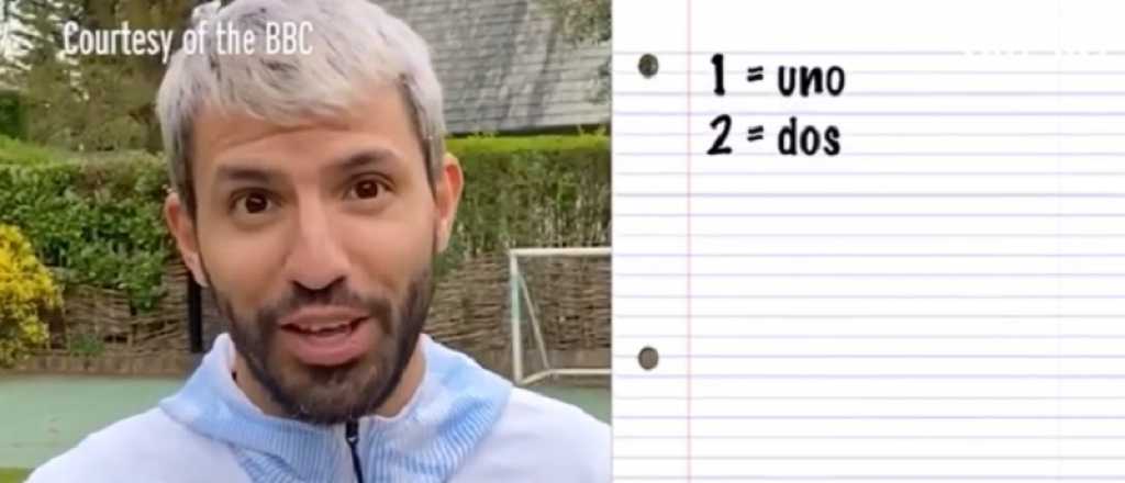 Video: así da Agüero su primera clase de español a chicos ingleses