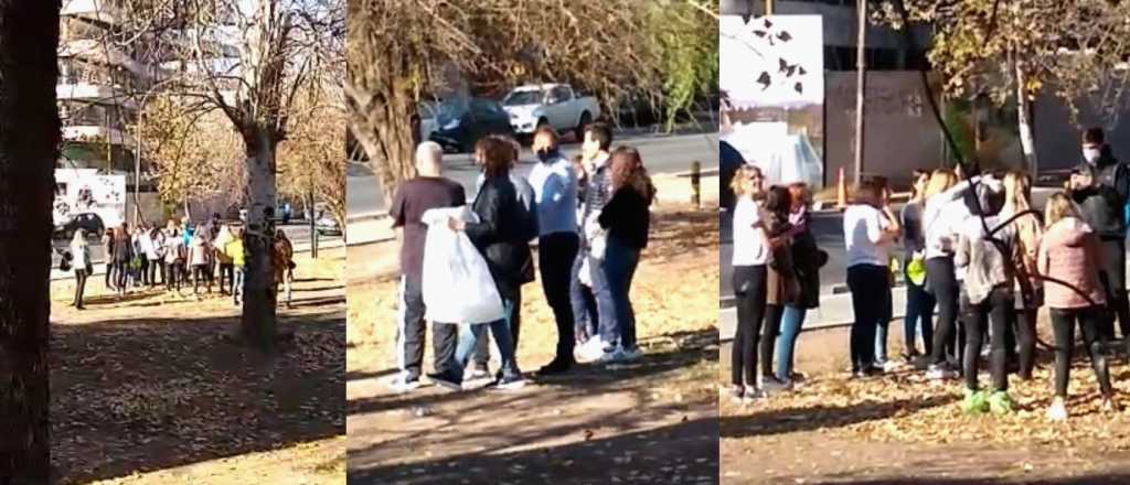 Video: una joven se recibió y festejaron en el Parque sin distanciamiento