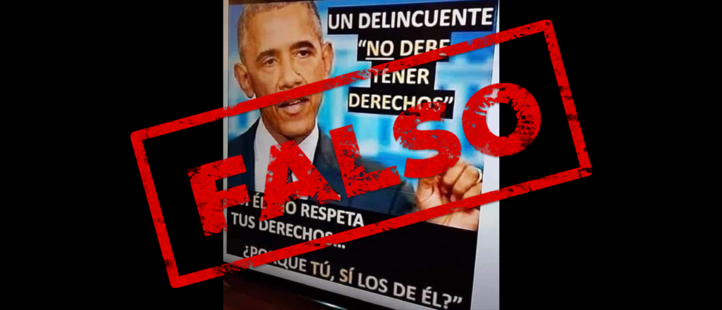 Es falso que Obama dijo que los delincuentes no deben tener derechos