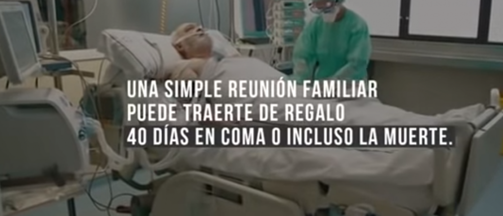 La cruda propaganda que busca prevenir el contagio en las reuniones familiares