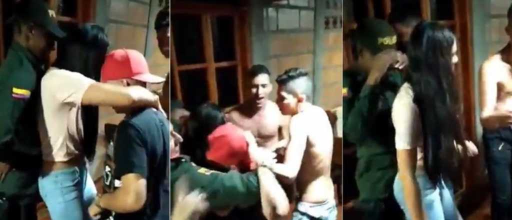 Policías fueron alertados por una fiesta clandestina y se quedaron bailando