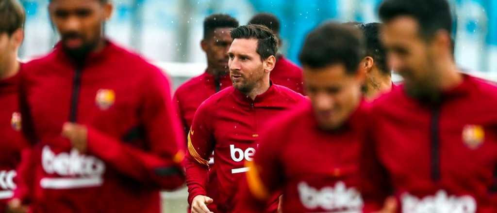 Messi pudo entrenarse con el resto del plantel del Barcelona