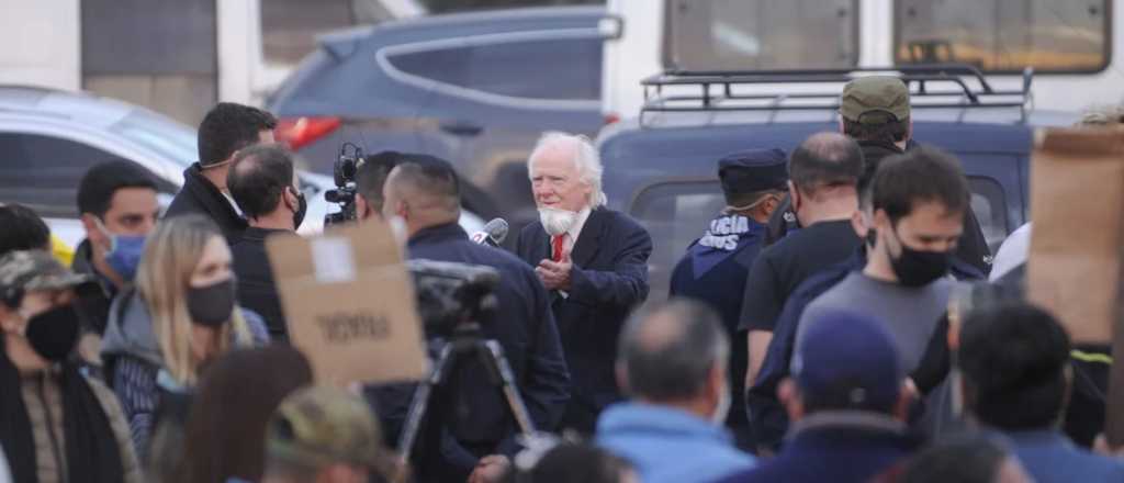 Juan Carlos Blumberg participó de la protesta policial bonaerense