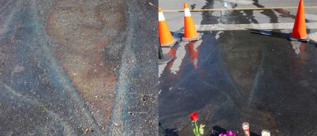 Insólito: aseguran que apareció la imagen de la virgen en un charco de agua 