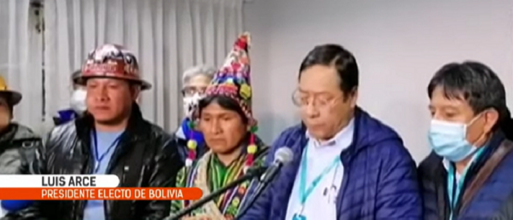 Arce ya dio su primer discurso como presidente electo de Bolivia