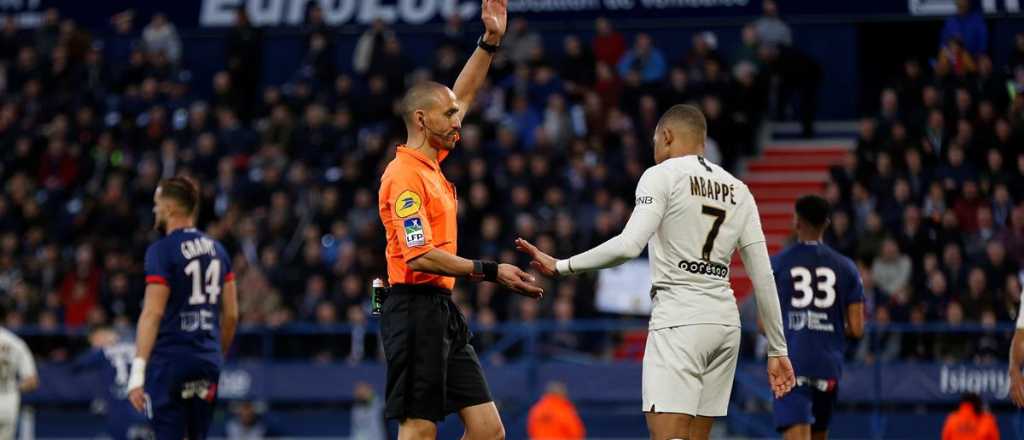 Mbappé se enfureció y fue a buscar al árbitro