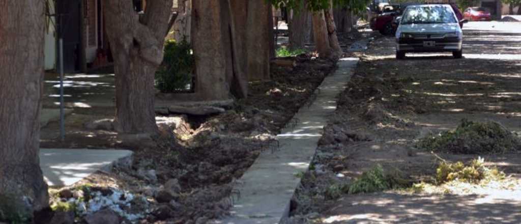 Guaymallén finalizó un nuevo drenaje en la calle Martín García