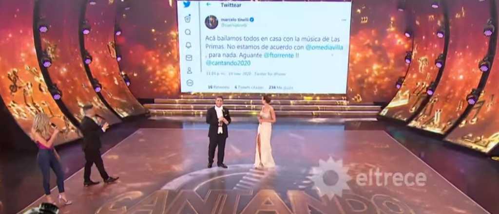 Tinelli y un mensaje inesperado en medio del Cantando 2020