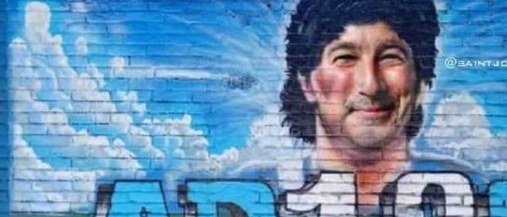 La verdad sobre el mural a Maradona parecido a Pachu Peña, en San Juan