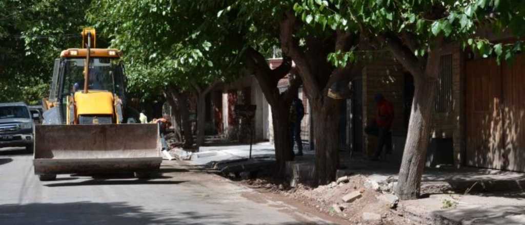 Las obras de drenaje llegaron a la calle Almafuerte