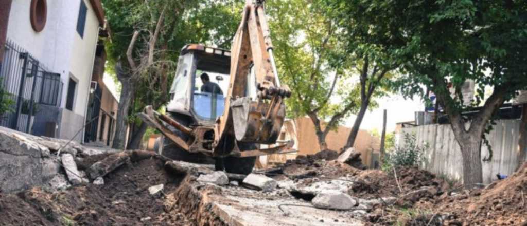 Guaymallén avanza con los trabajos en calle Las Cañas