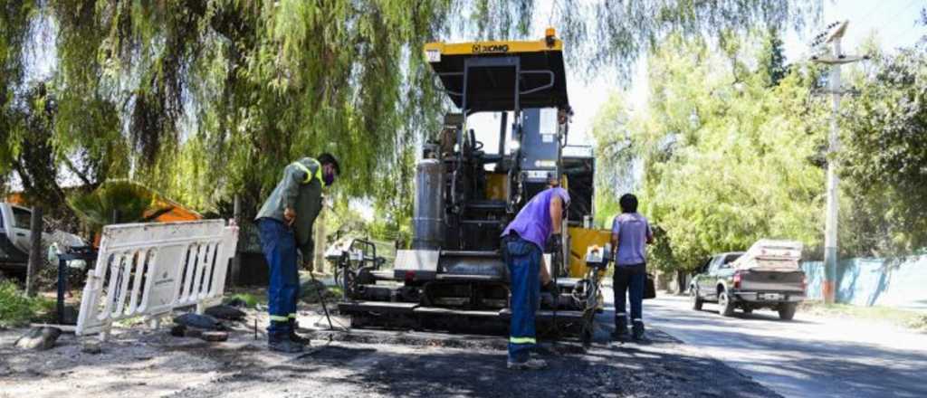 Guaymallén renueva la calle Profesor Mathus, en El Sauce