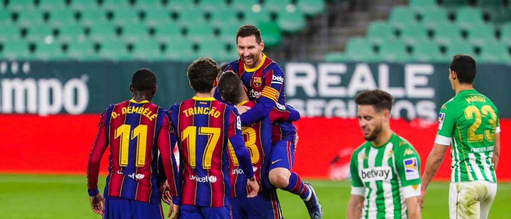 Messi entró e hizo un gol en tres minutos