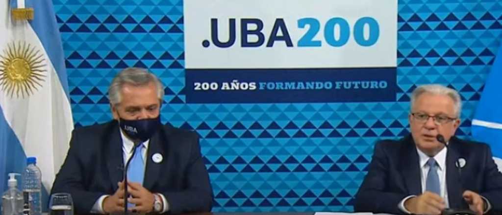 Alberto en la UBA: "Dando clases estoy pagando mi deuda"