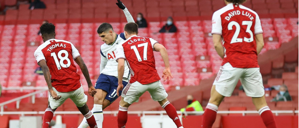 Video: Lamela metió un golazo de rabona en el clásico contra Arsenal