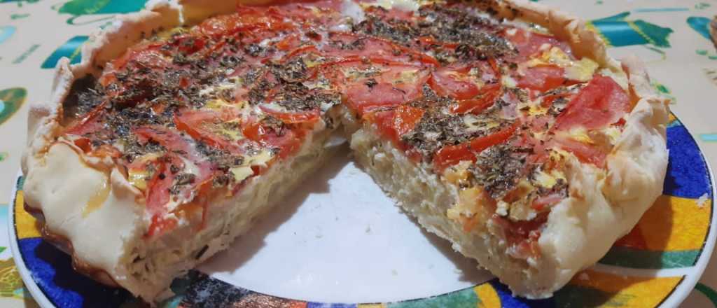 Tarta de cebollas con o sin tomate y sin TACC