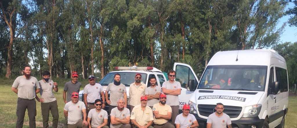 Brigadistas mendocinos fueron a ayudar contra el fuego de la Patagonia