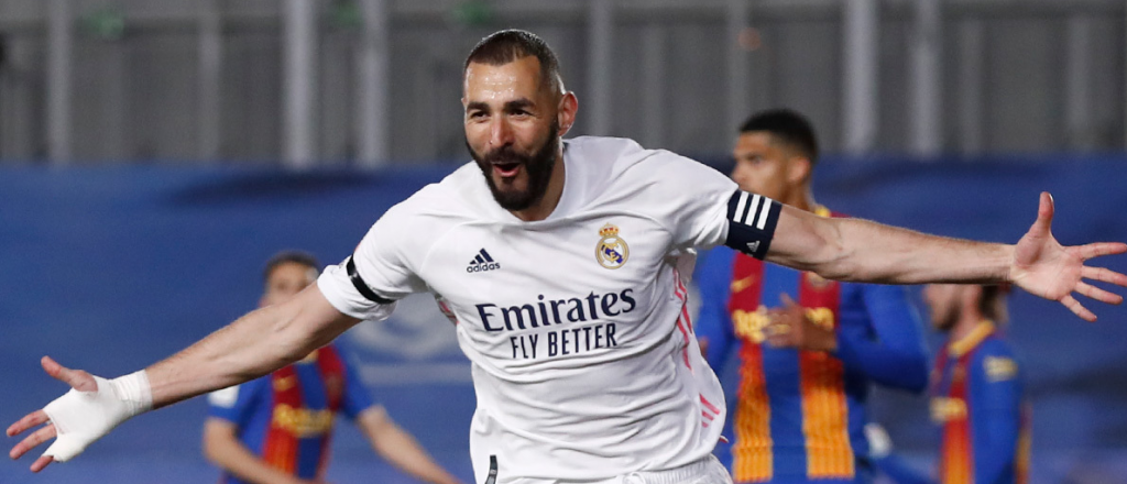 Real Madrid le ganó a Barcelona y Benzema metió un golazo de taquito