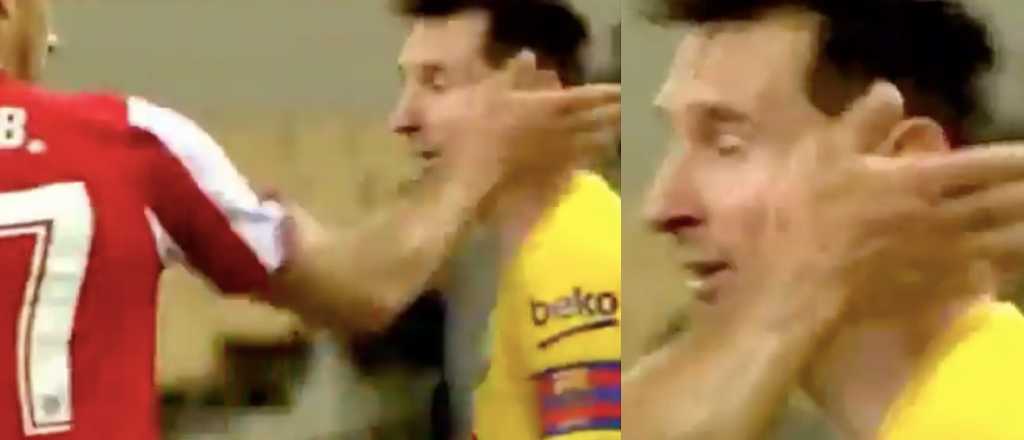 Se puso al lado de Messi y le pegó una cachetada