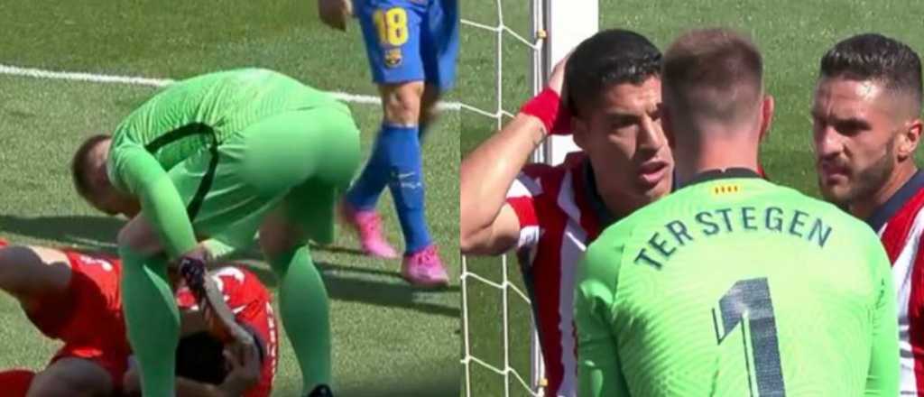 Polémico cruce entre Luis Suárez y Ter Stegen