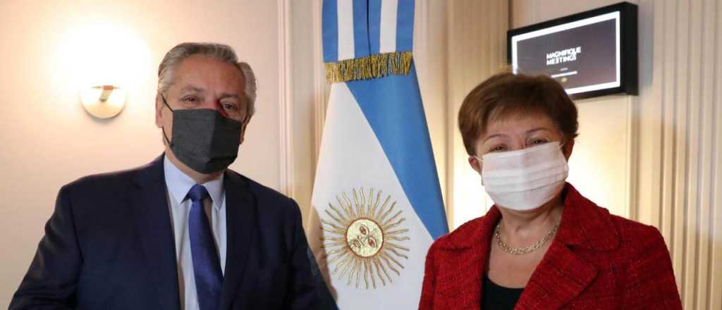 Georgieva destacó el "buen encuentro" con Alberto Fernández