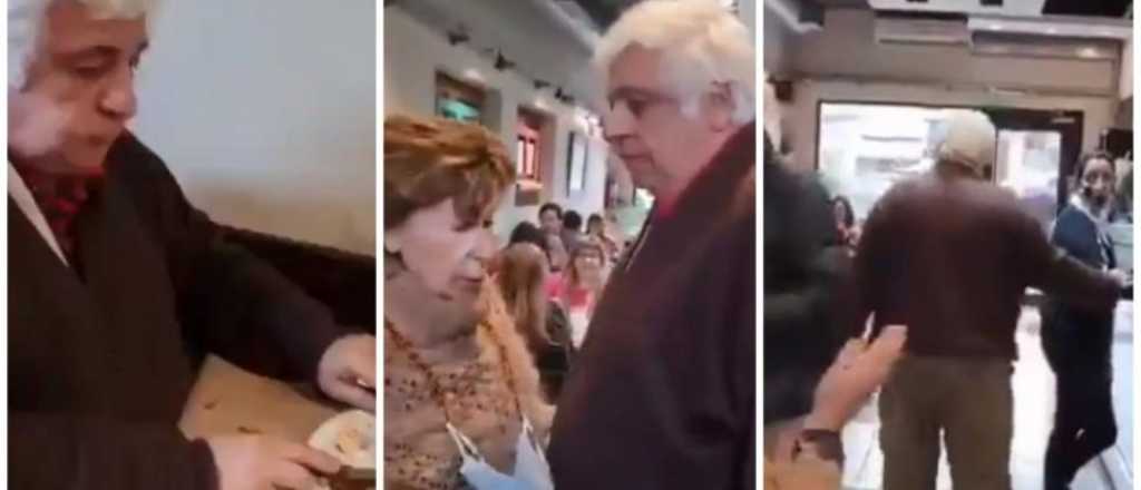 Video: Samid violó la prisión domiciliaria y lo escracharon en un restorán