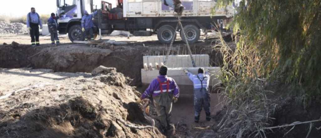 Avanzan las obras de alcantarillado en El Sauce, Guaymallén