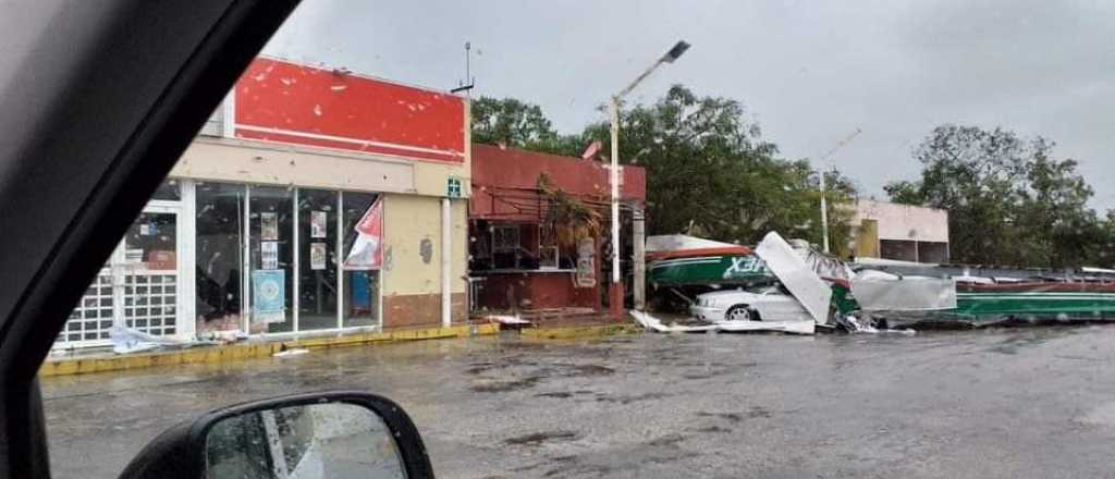 El huracán Grace tocó tierra en Tulum 