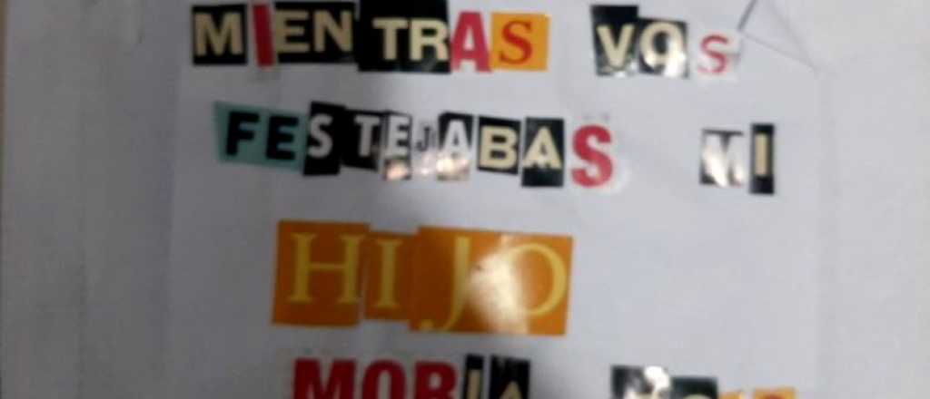 "Vos festejabas, mi hijo moría solo": el mensaje en una urna para Alberto