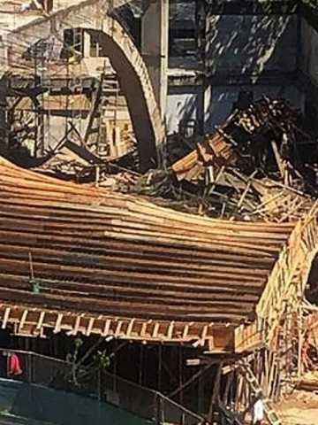 Derrumbe de una tribuna en la cancha del Club Ferro Carril Oeste