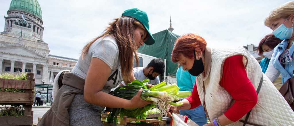 Productores hacen un "verdurazo" frente al Congreso 