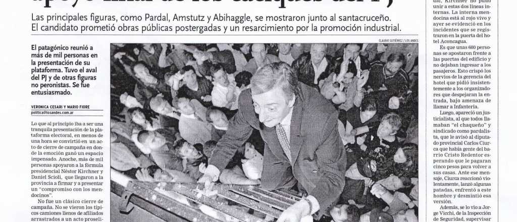 Cuando Mendoza conoció a Kirchner y aún no era Néstor 