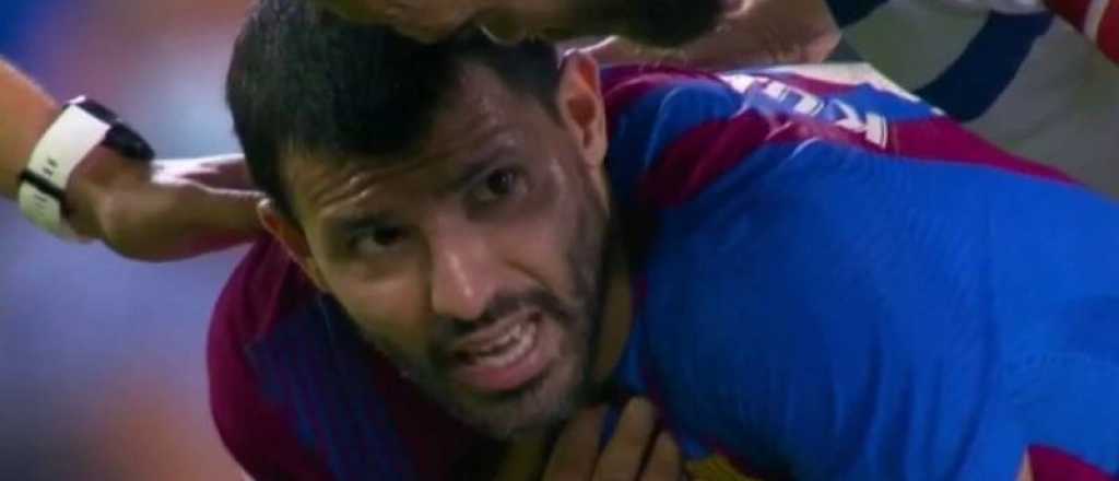 Agüero se descompensó durante el partido de Barcelona