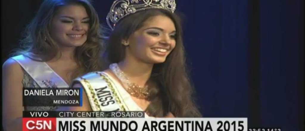 ¡Orgullo! La mendocina Daniela Mirón es la nueva Miss Mundo Argentina 2015