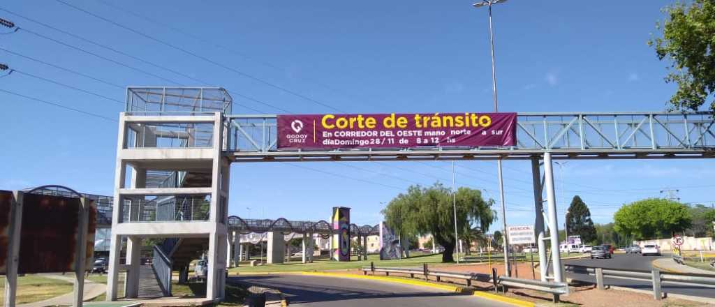 El Corredor del Oeste tendrá la calzada reducida este jueves 31 de octubre