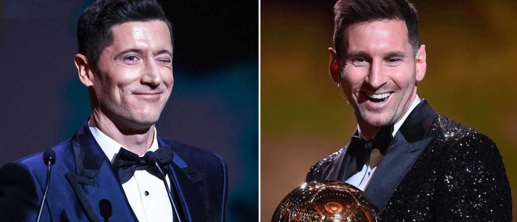 Lewandowski enojado con Messi por el Balón de Oro