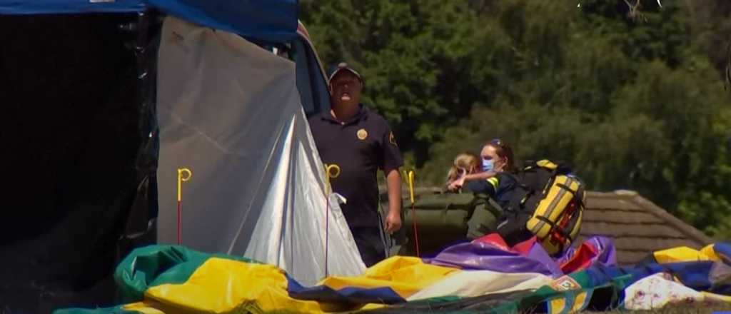 Cinco niños murieron al volarse un castillo inflable en Australia