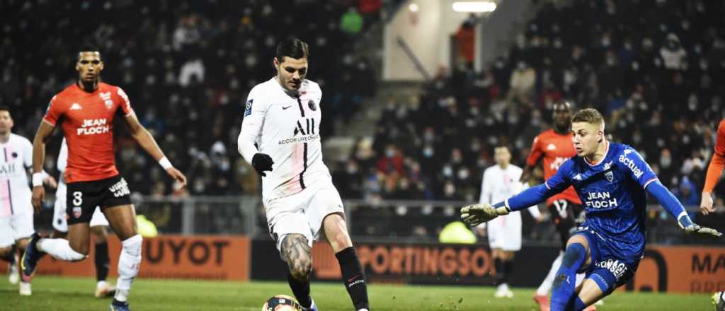 PSG, con Messi titular, empató de milagro gracias a un gol de Icardi