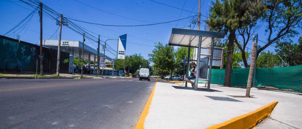 Así son las paradas de micro renovadas de Guaymallén