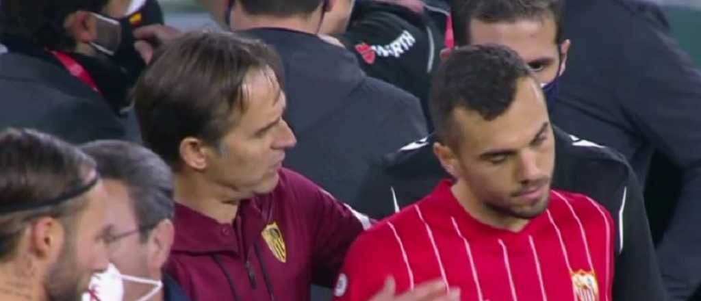 Lo vieron todos: Lopetegui le pidió a Jordan hacerse el mareado