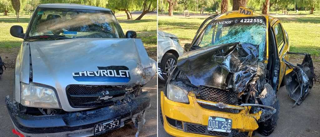 Un taxi y una camioneta chocaron en el Parque y una nena quedó internada