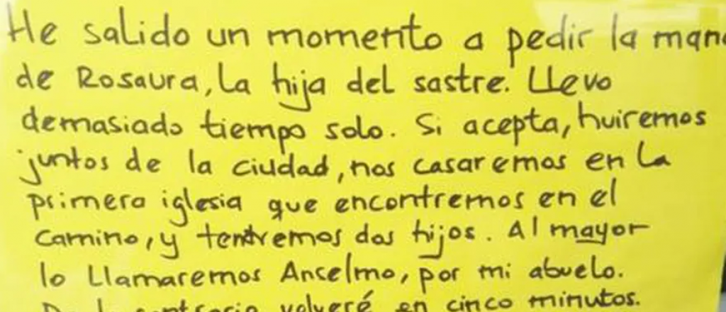 "He salido a pedir la mano de Rosaura", el original cartel de un restaurante