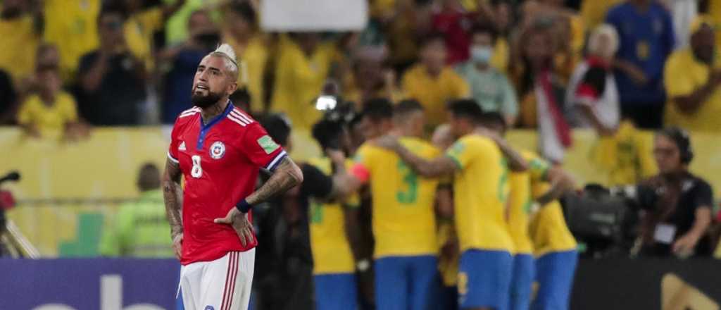 Video: la reacción de Arturo Vidal por el terrible caño de Vinicius Jr