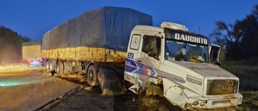 Camionero mendocino se quedó dormido y chocó en San Luis