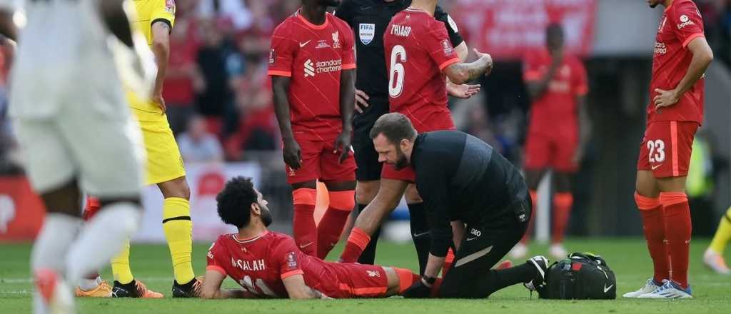 Salah se lesionó a 14 días de jugar la final contra el Real Madrid