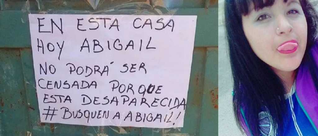 El cartel por Abigail Carniel: "No la pueden censar porque desapareció"