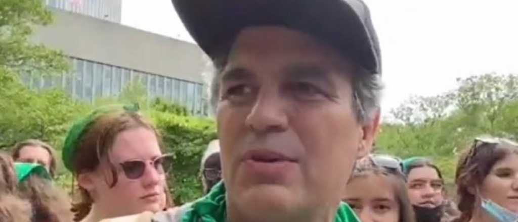 Mark Ruffalo participó de la marcha a favor del aborto en Estados Unidos